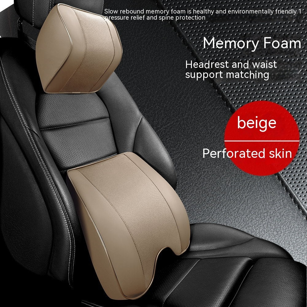 Memory Foam Car Neck Pillow with Waist Support