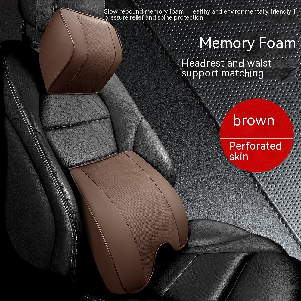Memory Foam Car Neck Pillow with Waist Support