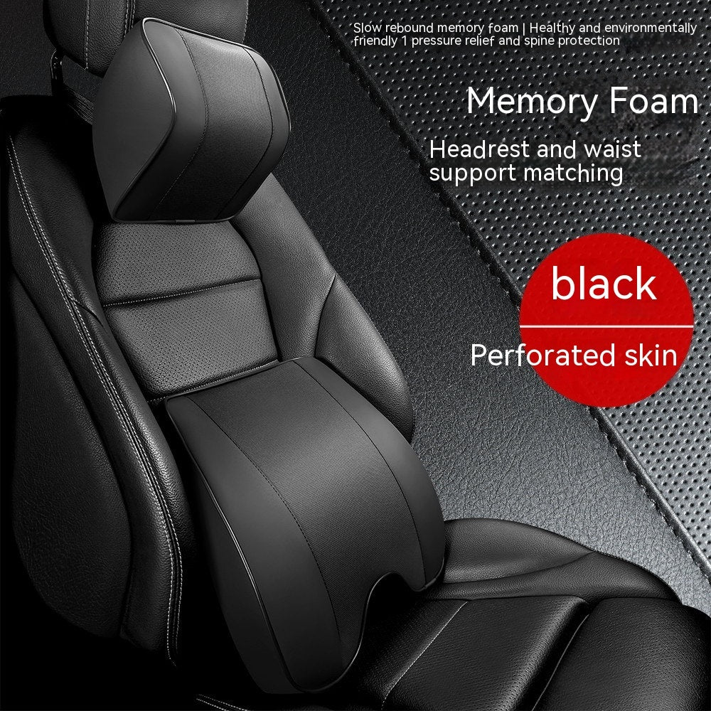 Memory Foam Car Neck Pillow with Waist Support