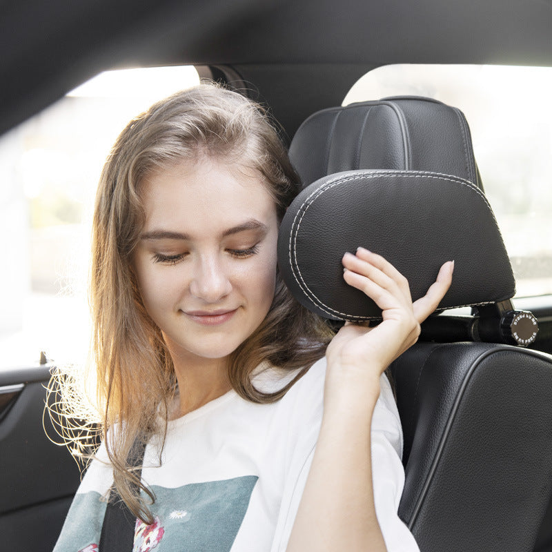 Adjustable Leather Headrest Pillow
