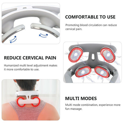 Portable Neck Massager with 5 Modes & Heat Therapy