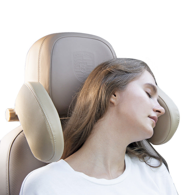 Adjustable Leather Headrest Pillow